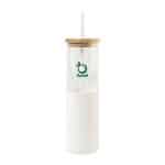 Aviana™ Journey Glass Tumbler with Straw - 20 Oz - White