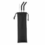Aviana™ Poppy 2-Pack Stainless Straw Set - Black - 1