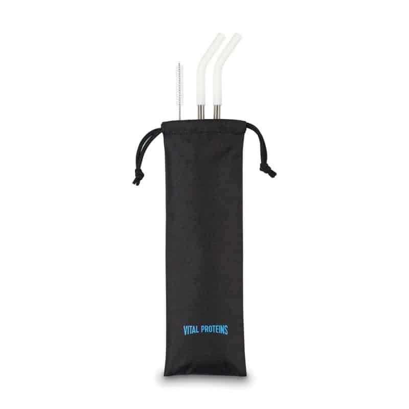 Aviana™ Poppy 2-Pack Stainless Straw Set - White