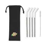 Aviana™ Poppy 4-Pack Stainless Straw Set - White - 2