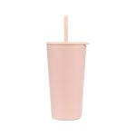 Aviana™ Rowan Recycled Straw Tumbler - 17 Oz. - Light Peach - 1