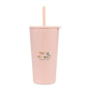 Aviana™ Rowan Recycled Straw Tumbler - 17 Oz. - Light Peach