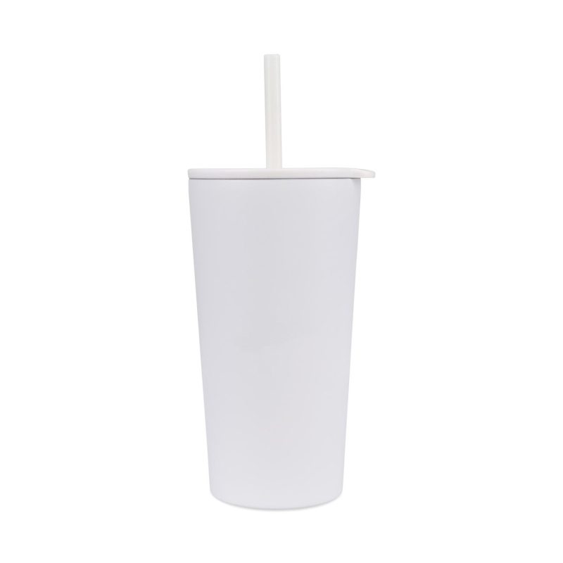 Aviana™ Rowan Recycled Straw Tumbler - 17 Oz. - Marshmallow - 1