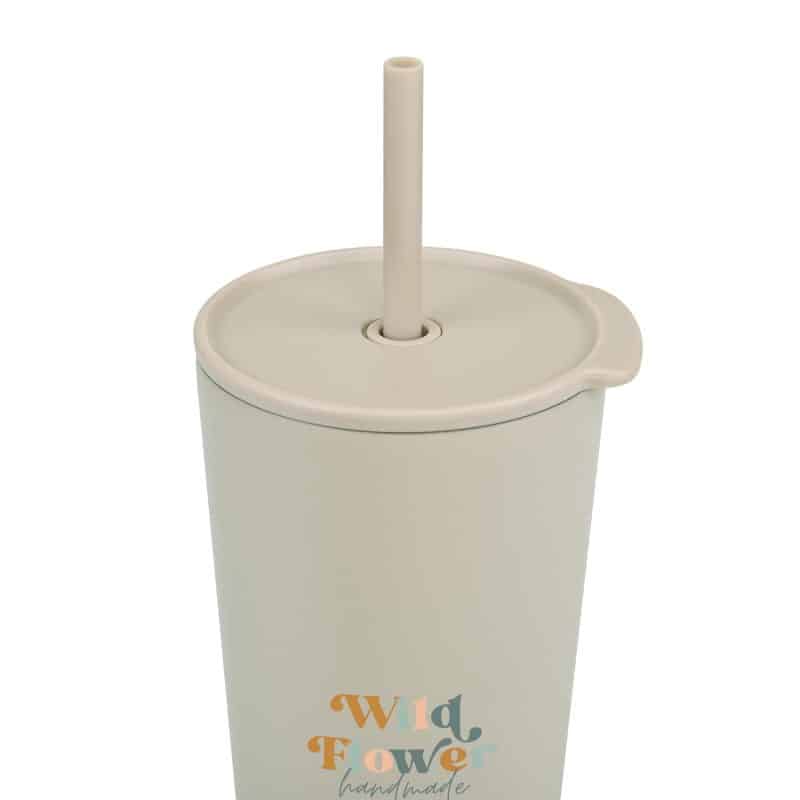 Aviana™ Rowan Recycled Straw Tumbler - 17 Oz. - Taupe - 3
