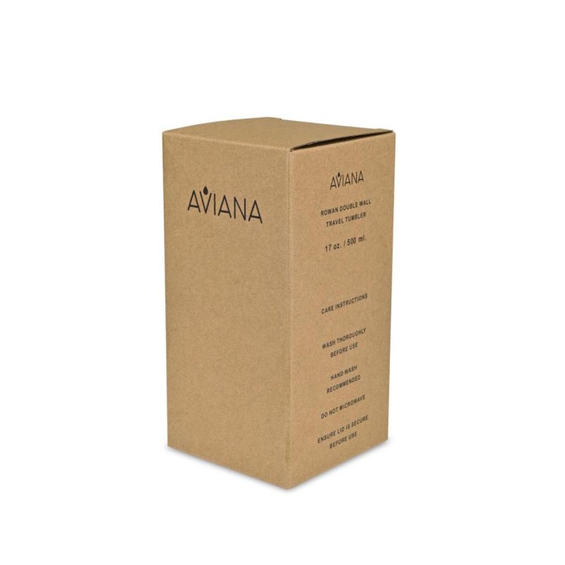 Aviana™ Rowan Recycled Stainless Steel Tumbler - 17 Oz. - Black - 3