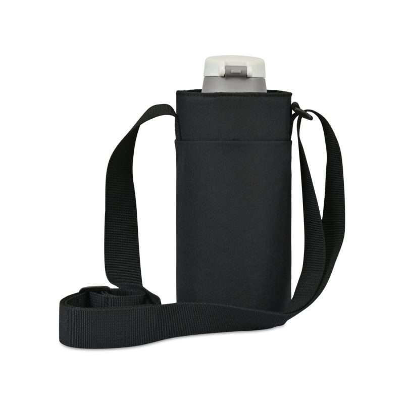 Aviana™ Rowan Recycled Nylon Bottle Sling - Aware™ - Black - 4