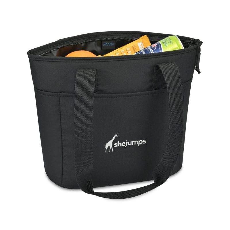 Aviana™ Rowan Recycled Nylon Tote Cooler - Aware™ - Black - 2