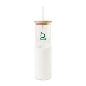 Aviana Journey Glass Tumbler with Straw - 20 Oz - Confetti