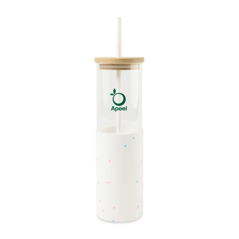 Aviana Journey Glass Tumbler with Straw - 20 Oz - Confetti