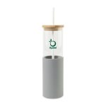 Aviana Journey Glass Tumbler with Straw - 20 Oz - Dove Grey