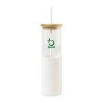 Aviana Journey Glass Tumbler with Straw - 20 Oz - White