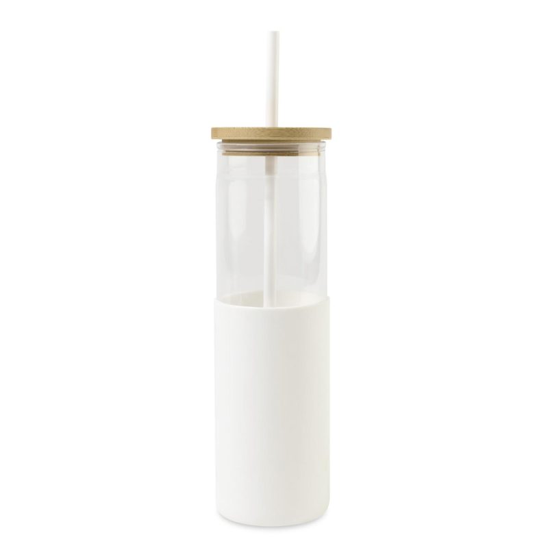 Aviana Journey Tritan Tumbler with Straw - 20 Oz - White - 1