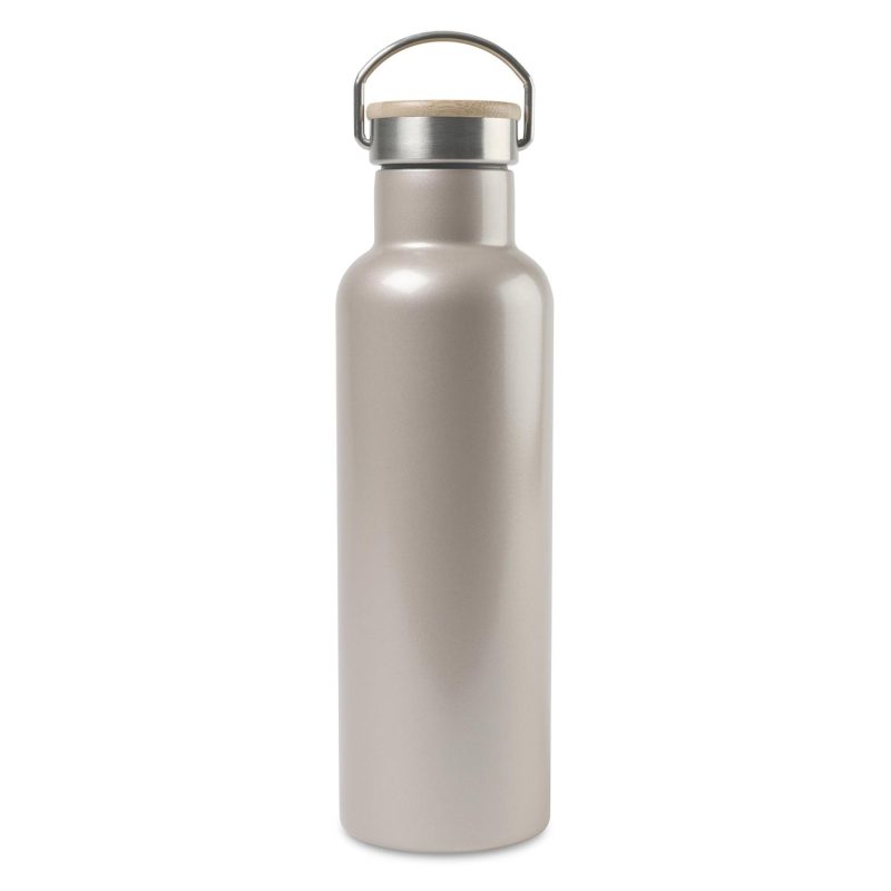 Aviana Metallics Double Wall Stainless Steel Wine Bottle - 25 Oz. - Champagne - 2