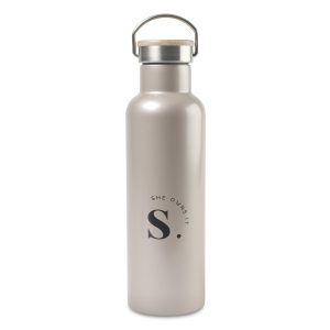 Aviana Metallics Double Wall Stainless Steel Wine Bottle - 25 Oz. - Champagne