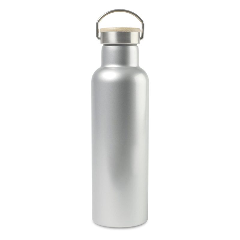 Aviana Metallics Double Wall Stainless Steel Wine Bottle - 25 Oz. - Metallic Silver - 1