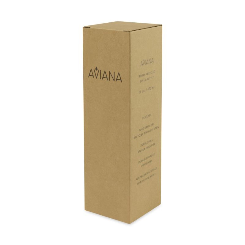 Aviana Rowan Recycled Sip Lid Bottle - 16 Oz. - Taupe - 8