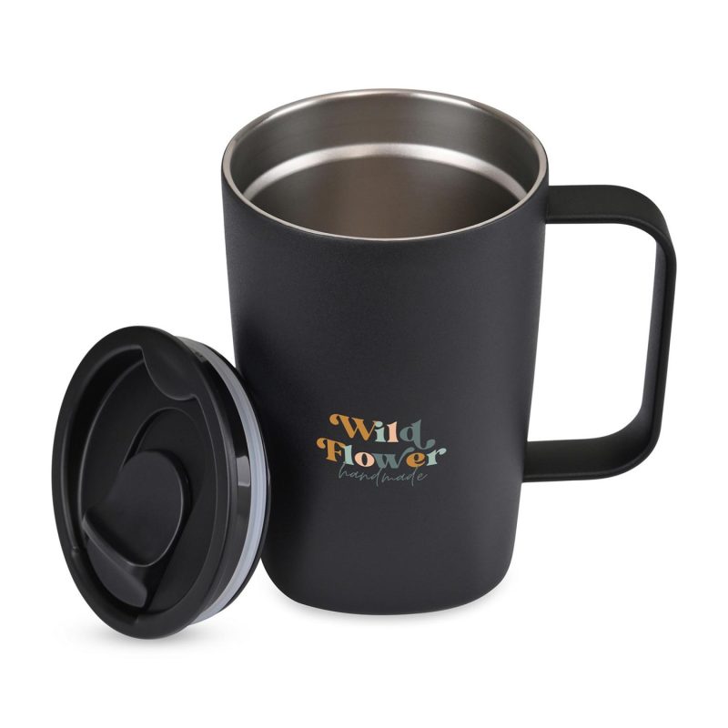 Aviana Rowan Recycled Stainless Steel Mug - 15 Oz. - Black - 2