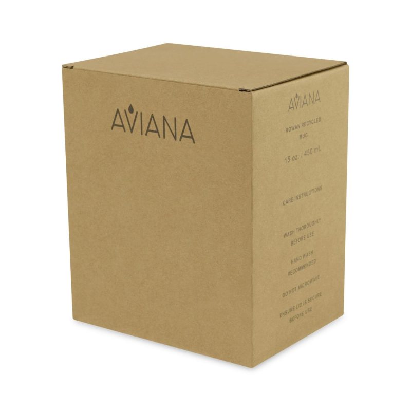 Aviana Rowan Recycled Stainless Steel Mug - 15 Oz. - Black - 5