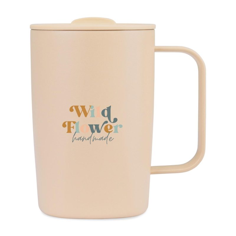 Aviana Rowan Recycled Stainless Steel Mug - 15 Oz. - Light Peach