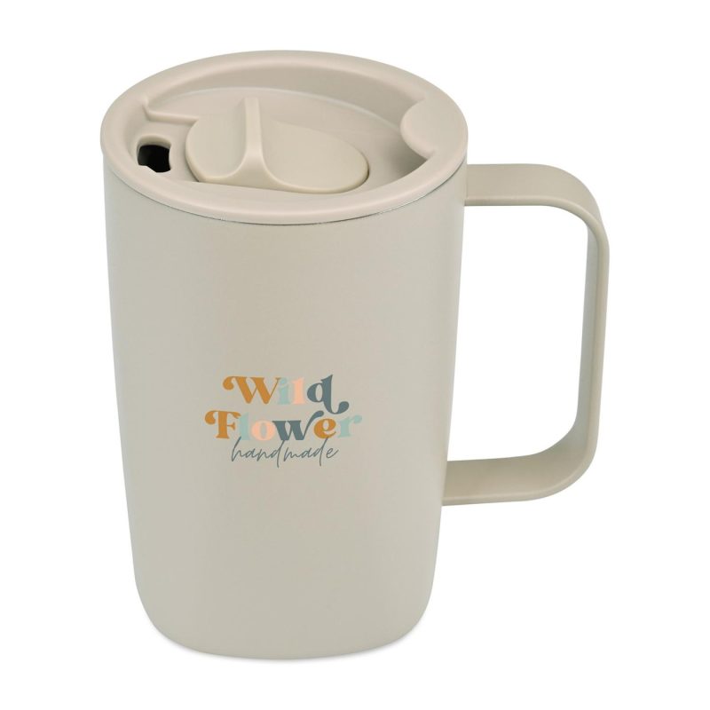 Aviana Rowan Recycled Stainless Steel Mug - 15 Oz. - Taupe - 2