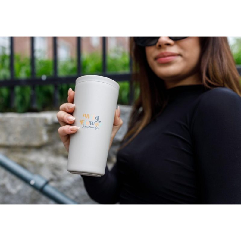Aviana Rowan Recycled Stainless Steel Tumbler - 17 Oz. - Taupe - 4