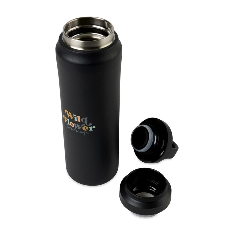 Aviana Rowan Recycled Stainless Steel Water Bottle - 16 Oz. - Black - 2