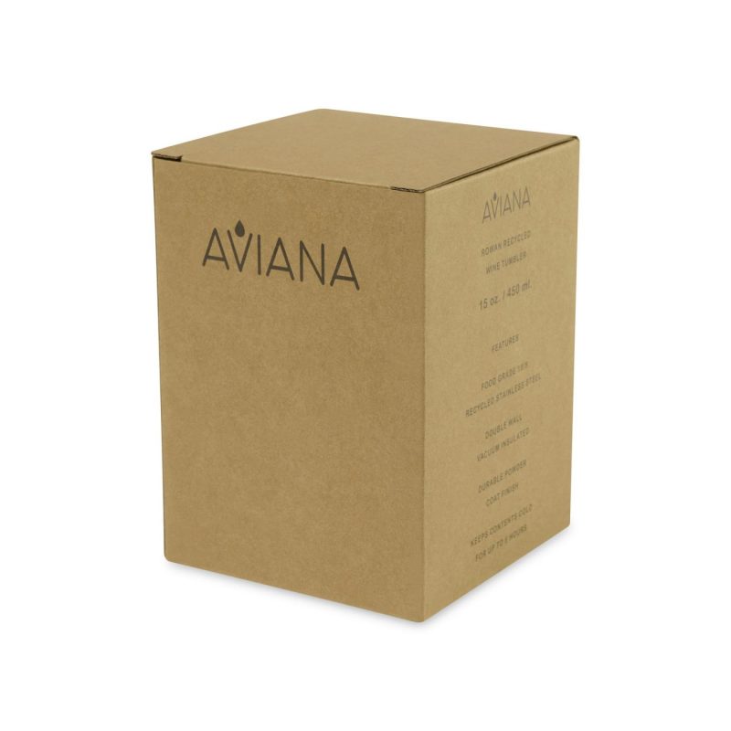 Aviana Rowan Recycled Stainless Steel Wine Tumbler - 15 Oz. - Light Peach - 5