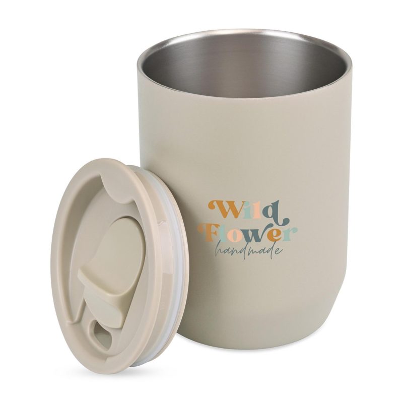 Aviana Rowan Recycled Stainless Steel Wine Tumbler - 15 Oz. - Taupe - 2