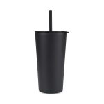 Aviana Rowan Recycled Straw Tumbler - 17 Oz. - Black - 1