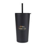 Aviana Rowan Recycled Straw Tumbler - 17 Oz. - Black