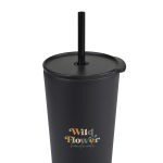 Aviana Rowan Recycled Straw Tumbler - 17 Oz. - Black - 2