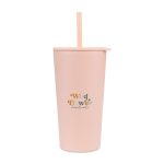 Aviana Rowan Recycled Straw Tumbler - 17 Oz. - Light Peach