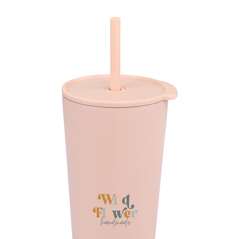 Aviana Rowan Recycled Straw Tumbler - 17 Oz. - Light Peach - 2