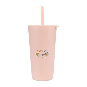 Aviana Rowan Recycled Straw Tumbler - 17 Oz. - Light Peach