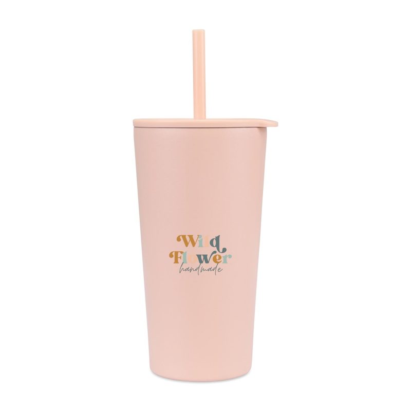 Aviana Rowan Recycled Straw Tumbler - 17 Oz. - Light Peach