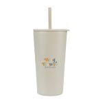 Aviana Rowan Recycled Straw Tumbler - 17 Oz. - Taupe
